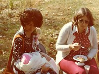 Ganny and Jacky with baby April in Nov 1974